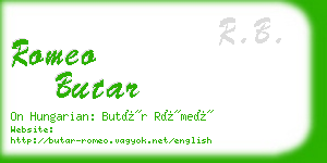 romeo butar business card